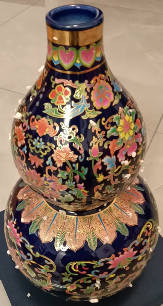 图片[1]-Ceramic longevity gourd bottle-国际艺术品交易网