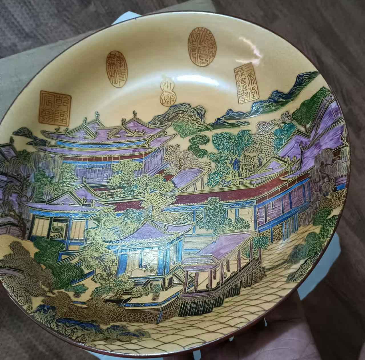 Chinese landscape painting hanging plate-国际艺术品交易网