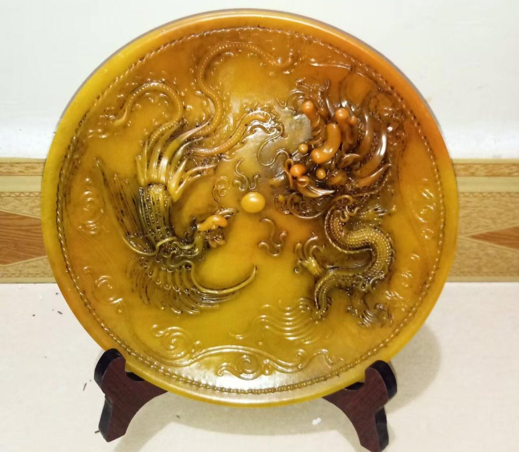 图片[1]-Dragon and phoenix gold plate-国际艺术品交易网