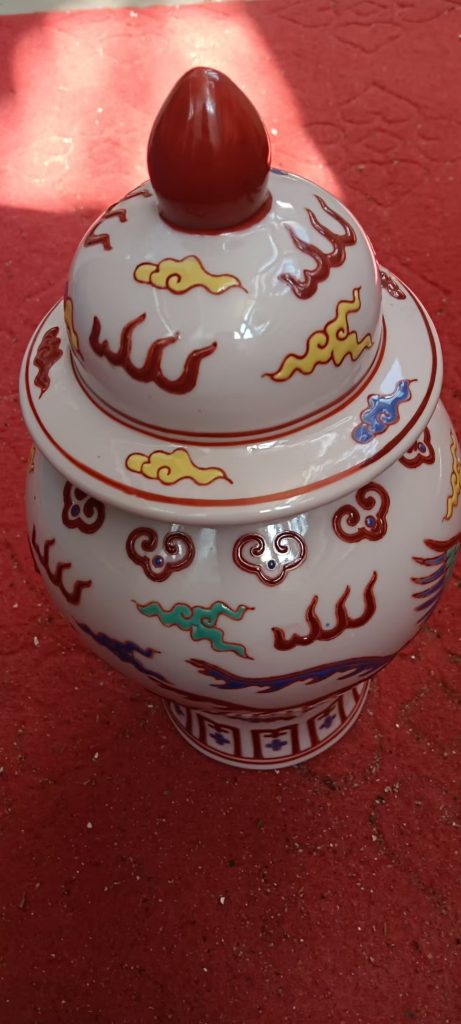 图片[1]-Dragon and phoenix pattern general jar handmade old porcelain-国际艺术品交易网