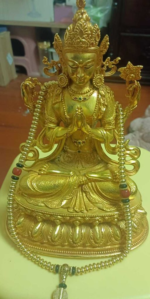 图片[1]-Four-armed Buddha statue of Kwanin gold-国际艺术品交易网