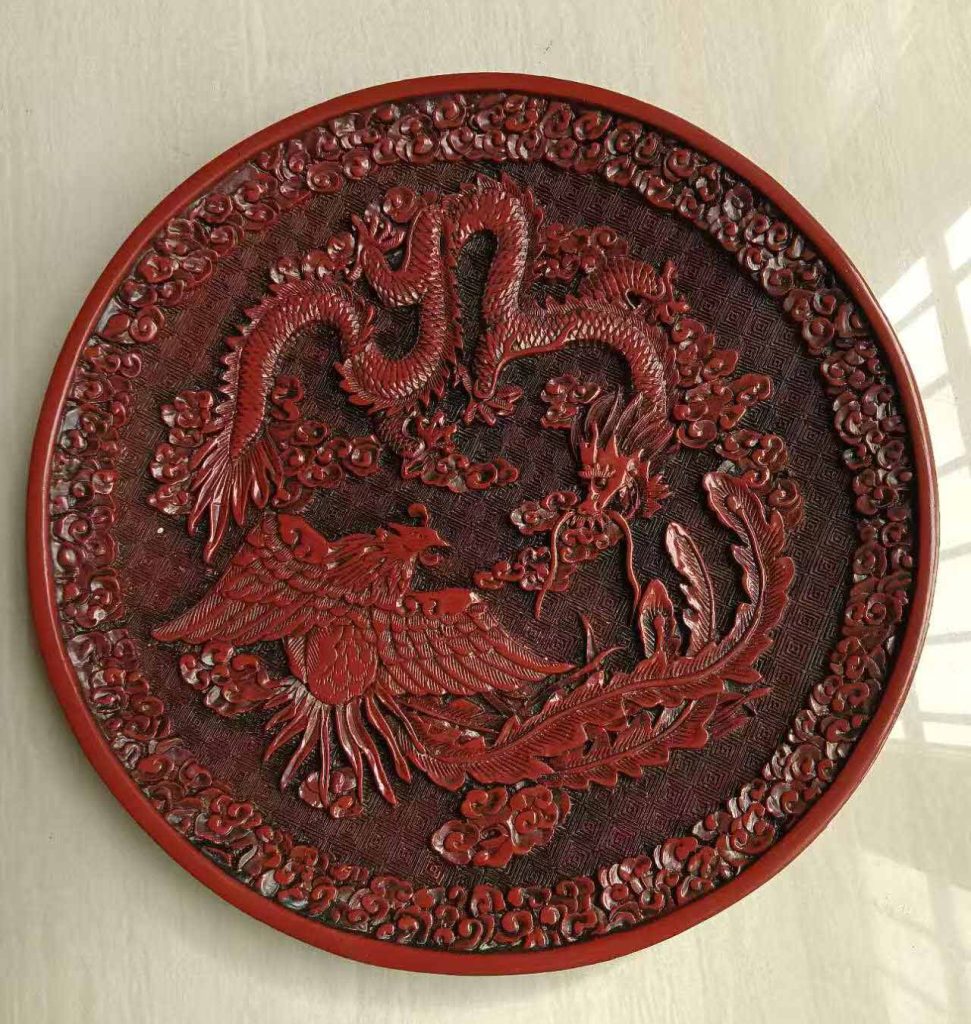 图片[1]-Lacquer plate, exquisite ornaments-国际艺术品交易网