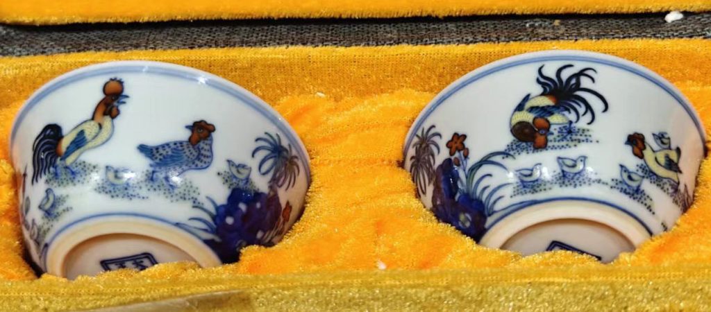 图片[1]-Qing Qianlong Doucai Chicken Bowl Cup-国际艺术品交易网