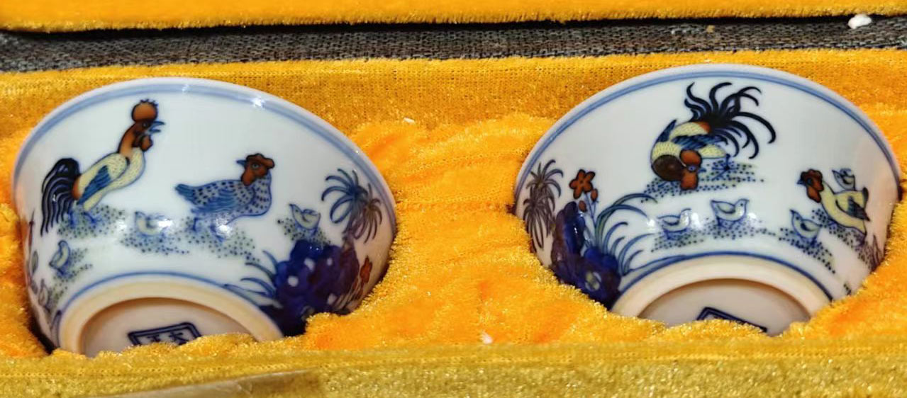 Qing Qianlong Doucai Chicken Bowl Cup-国际艺术品交易网