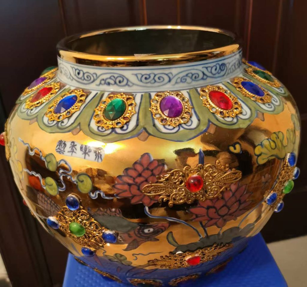 图片[1]-Cisonne silk enamel vase-国际艺术品交易网