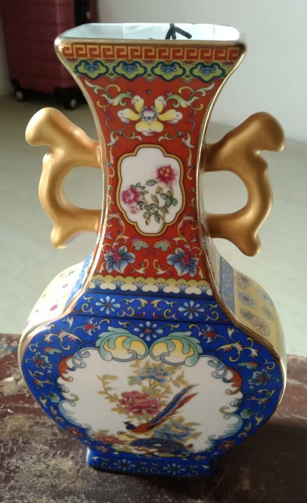 图片[1]-Double-eared porcelain jar made by Qianlong-国际艺术品交易网