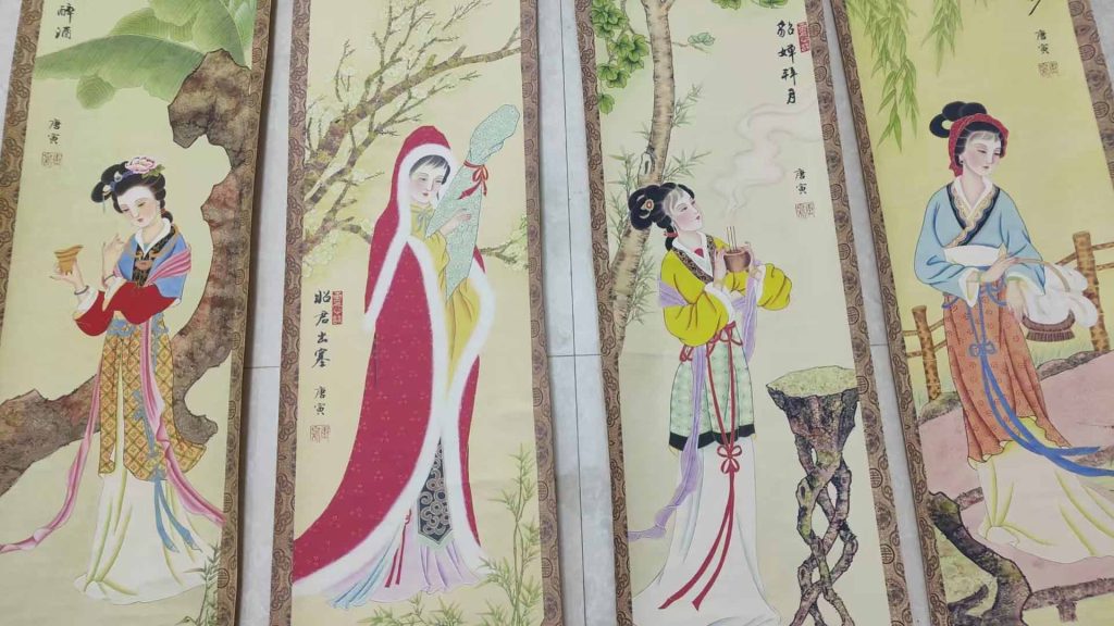 图片[1]-Four beautiful women of Tang Yin-国际艺术品交易网