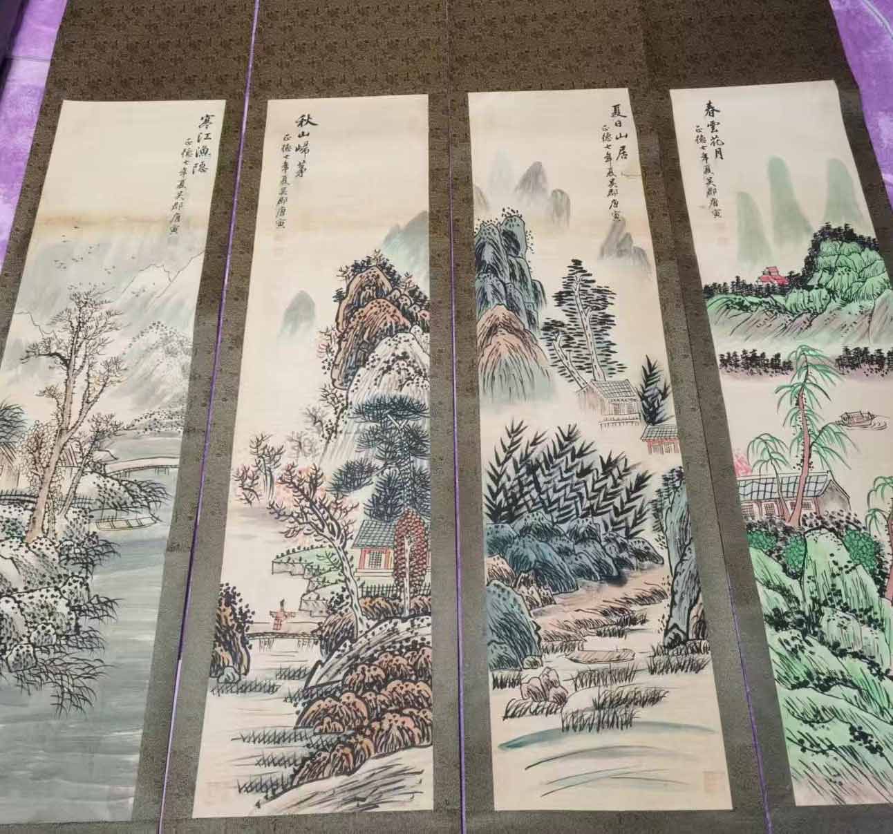 Four screens of Tang Yin's landscape-国际艺术品交易网