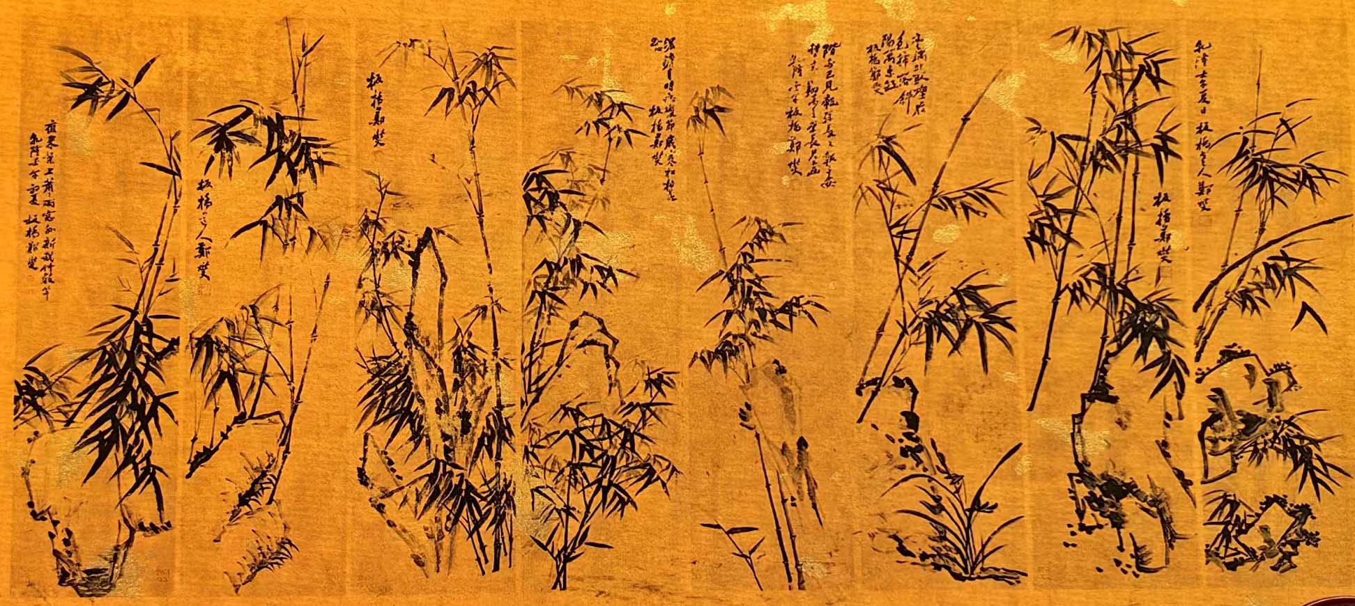 Four screens of Zheng Banqiao bamboo-国际艺术品交易网