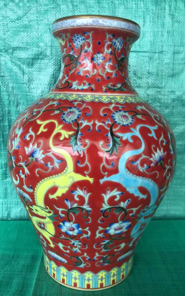 图片[1]-Jingdezhen Ceramic Vase Flower Arrangement Rich Gilt Guanyin Bottle-国际艺术品交易网