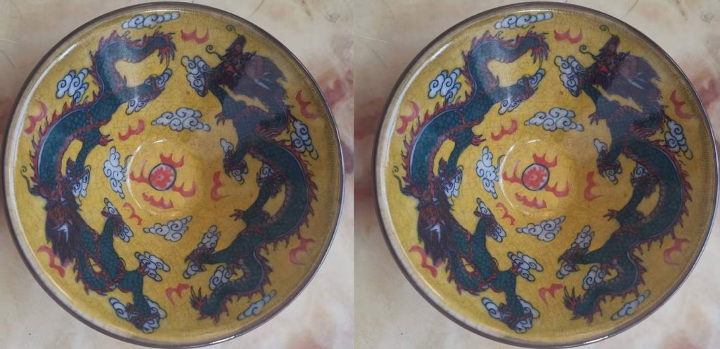 图片[1]-Kangxi Glaze Red Dragon Pattern Bowl-国际艺术品交易网