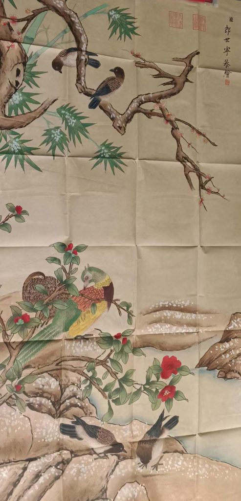 图片[1]-Lang Shining flower and bird painting-国际艺术品交易网