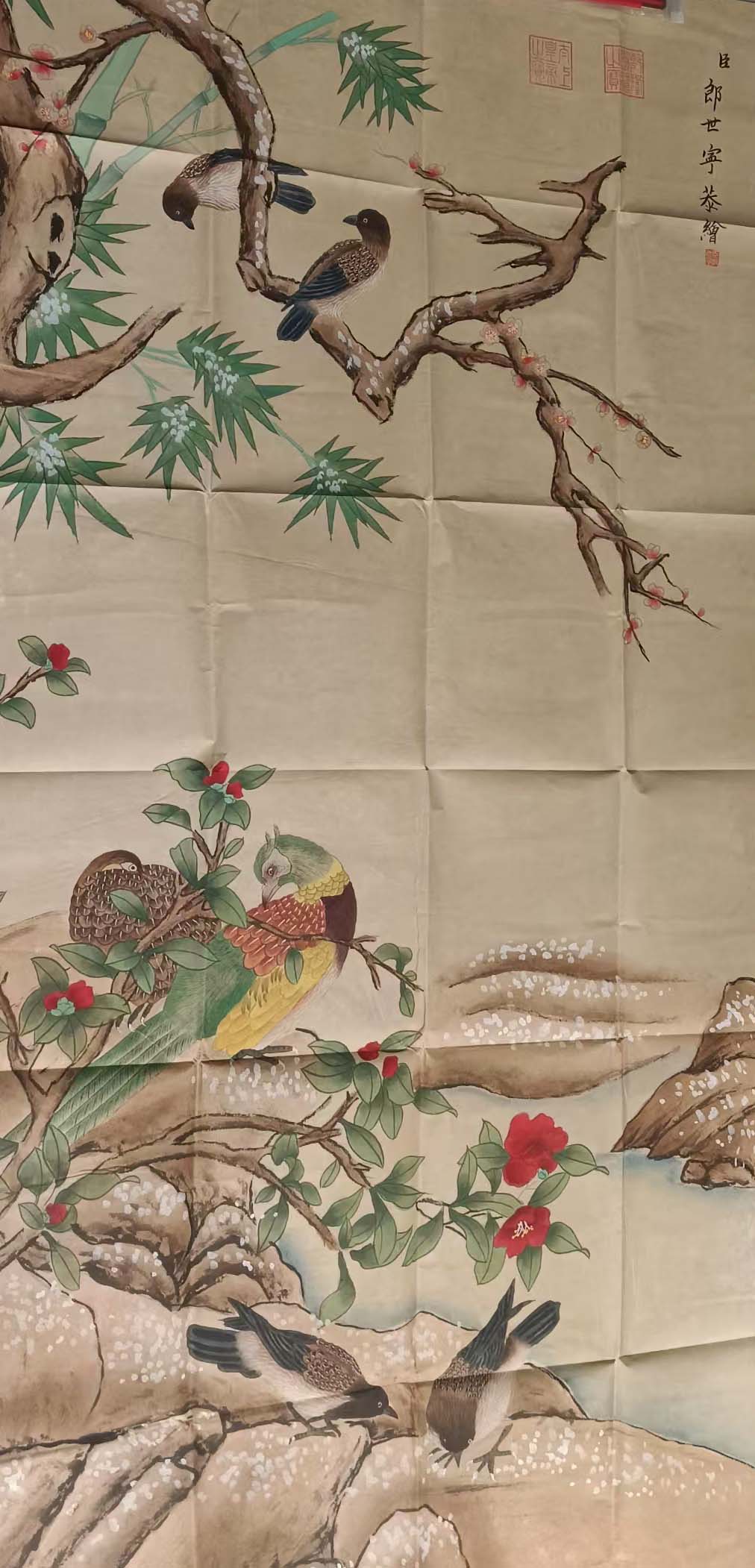 Lang Shining flower and bird painting-国际艺术品交易网