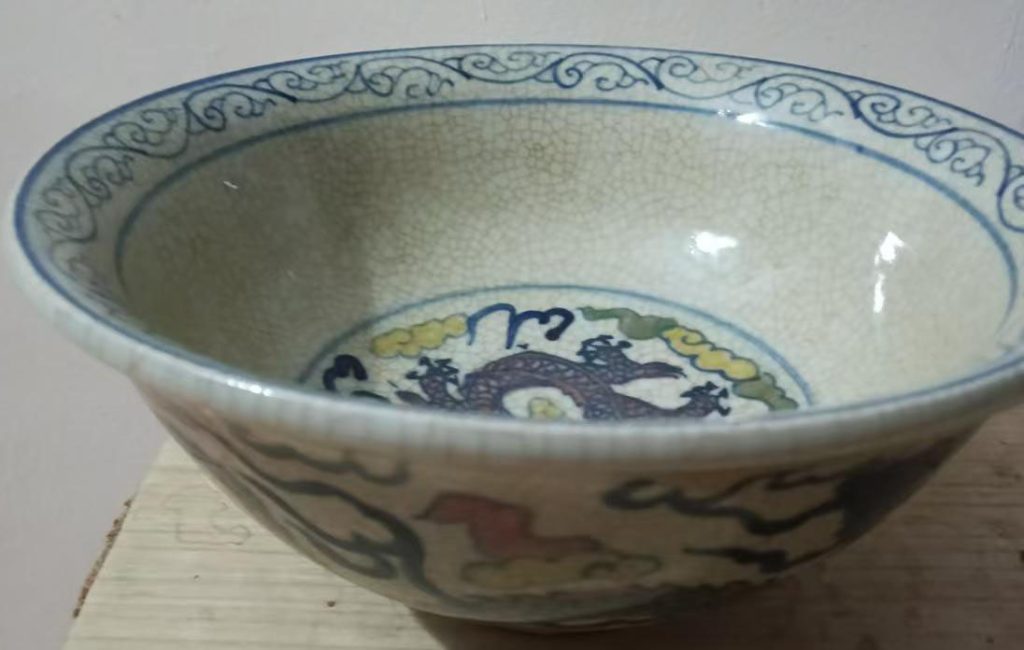 图片[1]-Ming Jiajing Qinghua Doucai tangled branch pattern bowl hand-painted porcelain-国际艺术品交易网