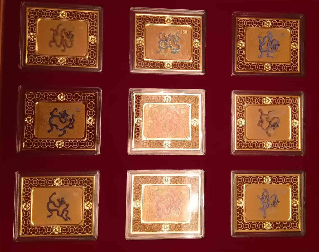 图片[1]-National Treasure Jiulong Flower Silk Gold Brick Palace Craftsman Elegant Articrafts-国际艺术品交易网