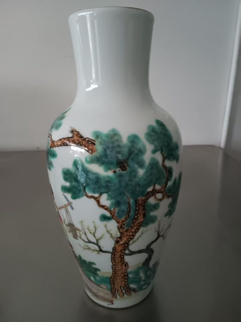 图片[1]-Porcelain rich bamboo bottle-国际艺术品交易网