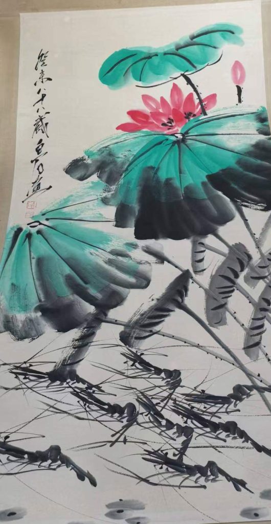 图片[1]-Qi Baishi Lotus Shrimp Fun-国际艺术品交易网