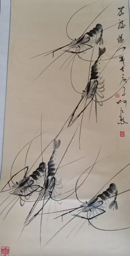 图片[1]-Qi Baishi, a picture of shrimps-国际艺术品交易网