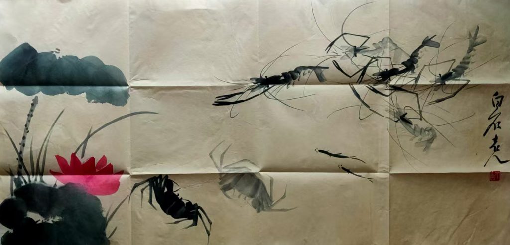 图片[1]-Qi white white ink shrimp-国际艺术品交易网