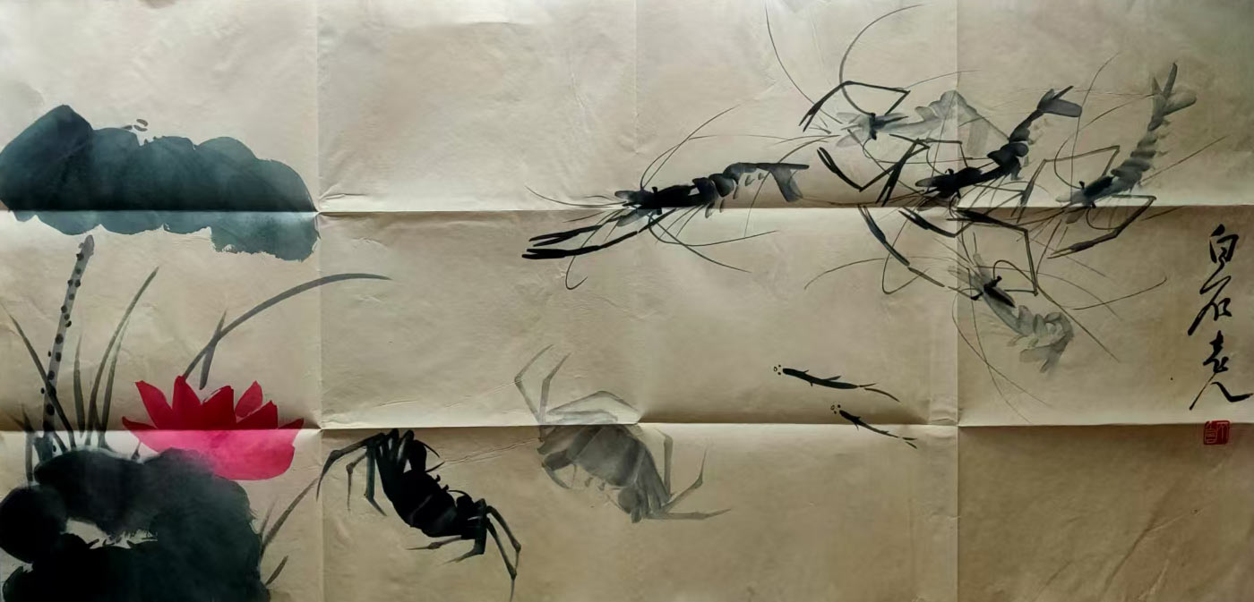 Qi white white ink shrimp-国际艺术品交易网