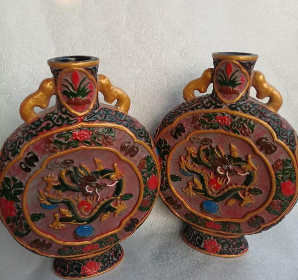 图片[1]-Qing Dynasty Qianlong year lacquerware hand-painted flower and bird pattern-国际艺术品交易网