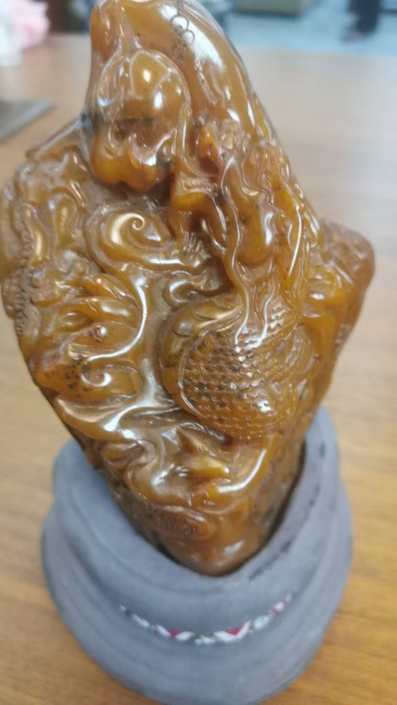 Shoushan Ishida Huang Luohan Ornament-国际艺术品交易网