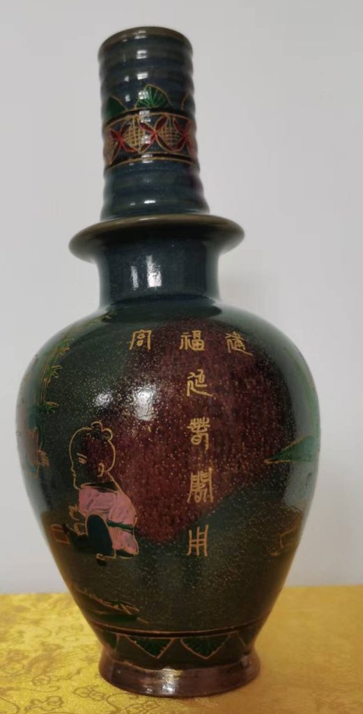 图片[1]-Songguan kiln color glaze all hand-painted gold-国际艺术品交易网