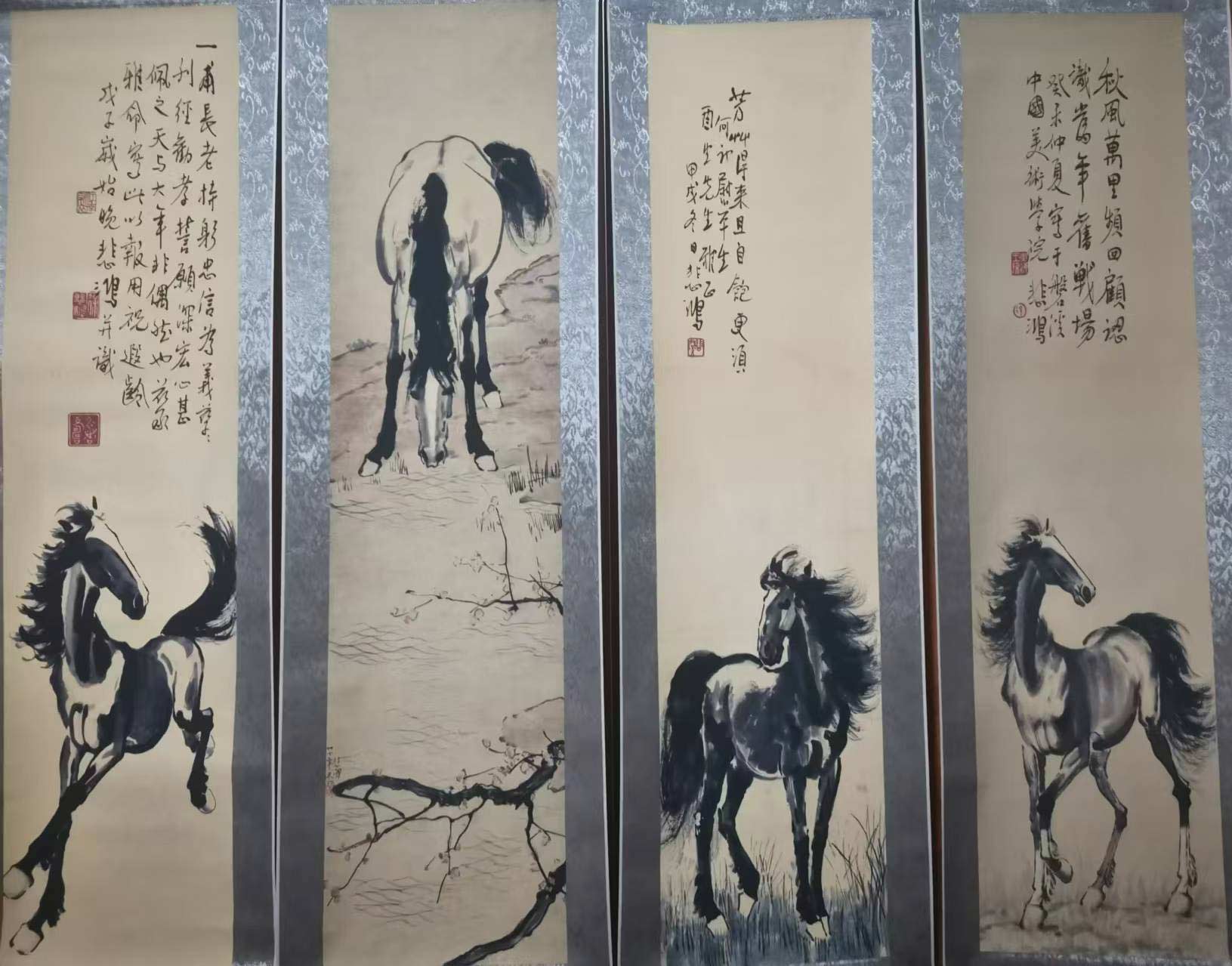 Xu Bei Hongma's four screens-国际艺术品交易网