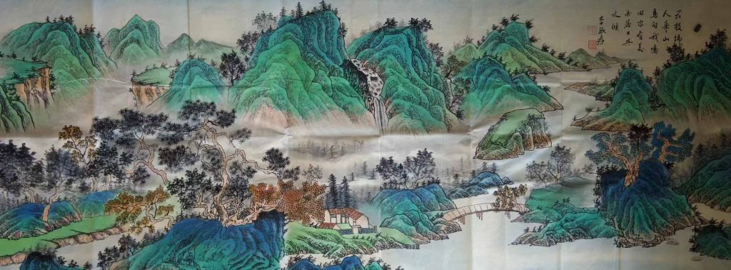 图片[1]-Zhang Daqian Green Water and Green Mountain-国际艺术品交易网