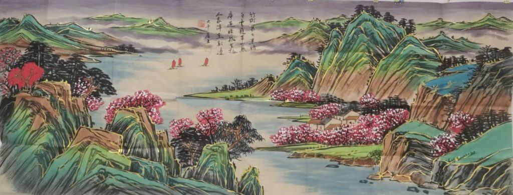 图片[1]-Zhang Daqian's description of Jinshan water-国际艺术品交易网